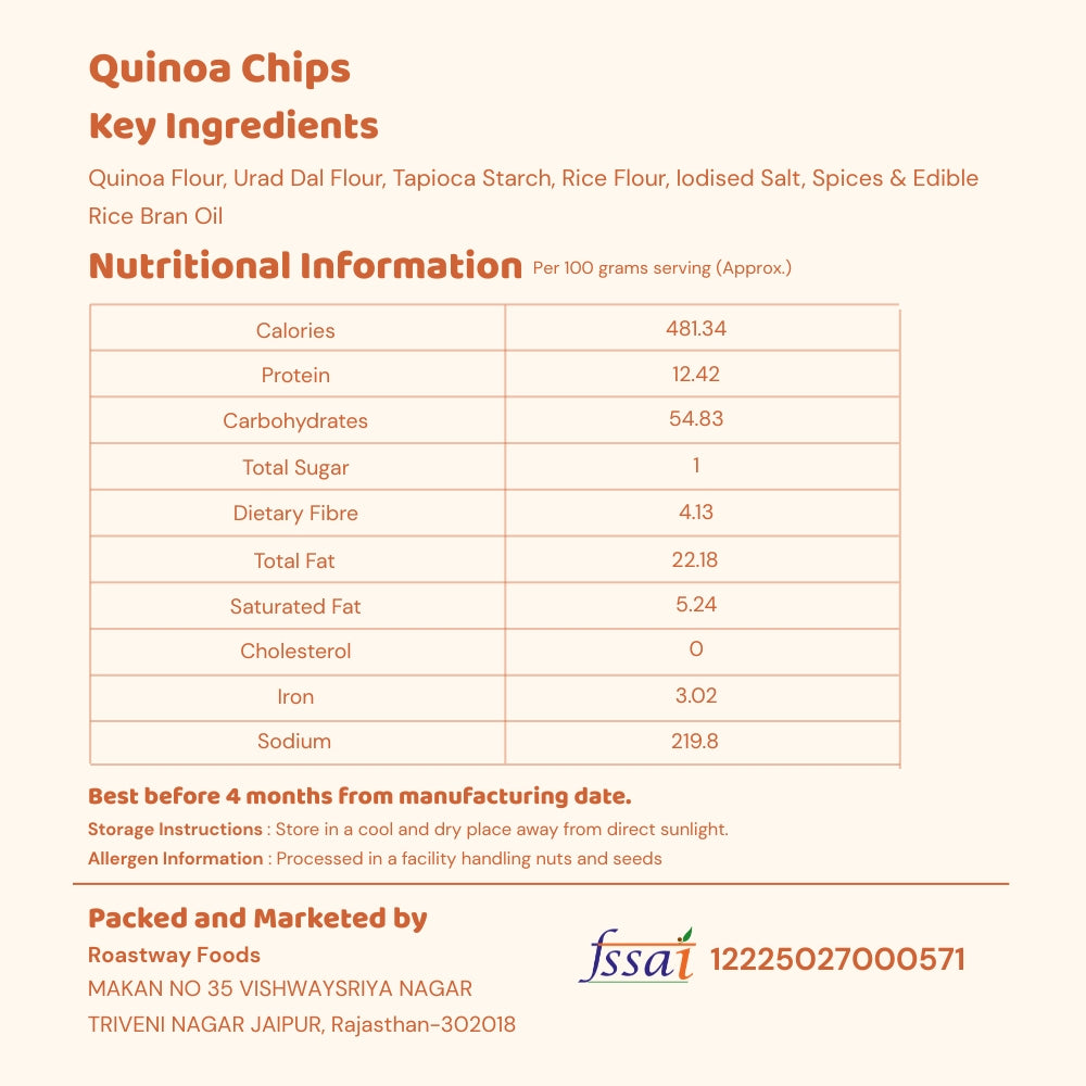Quinoa Chips (Peri Peri) - Spicy, Crispy & Wholesome (150 g)