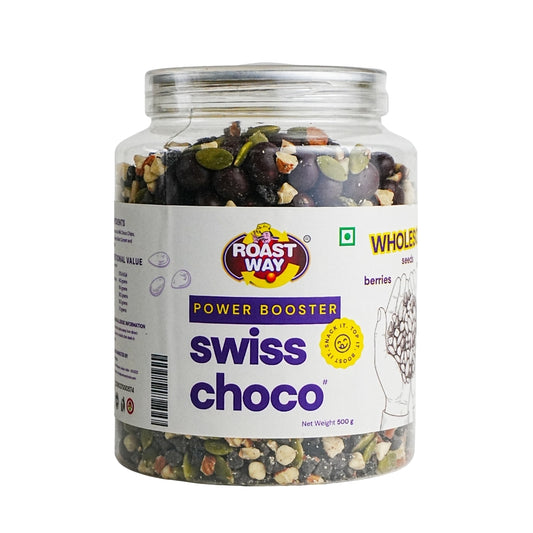 Swiss Choco Power Booster – Roasted Nuts, Seeds & Chocolate Mix (500 g)