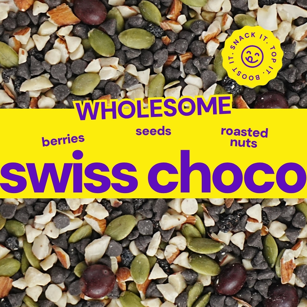 Swiss Choco Power Booster – Roasted Nuts, Seeds & Chocolate Mix (500 g)