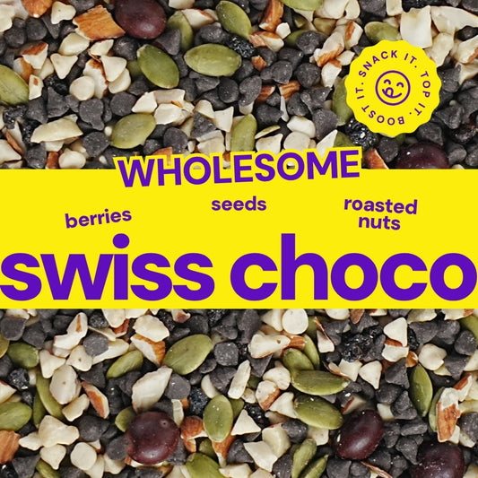 Swiss Choco Power Booster – Roasted Nuts, Seeds & Chocolate Mix (500 g)