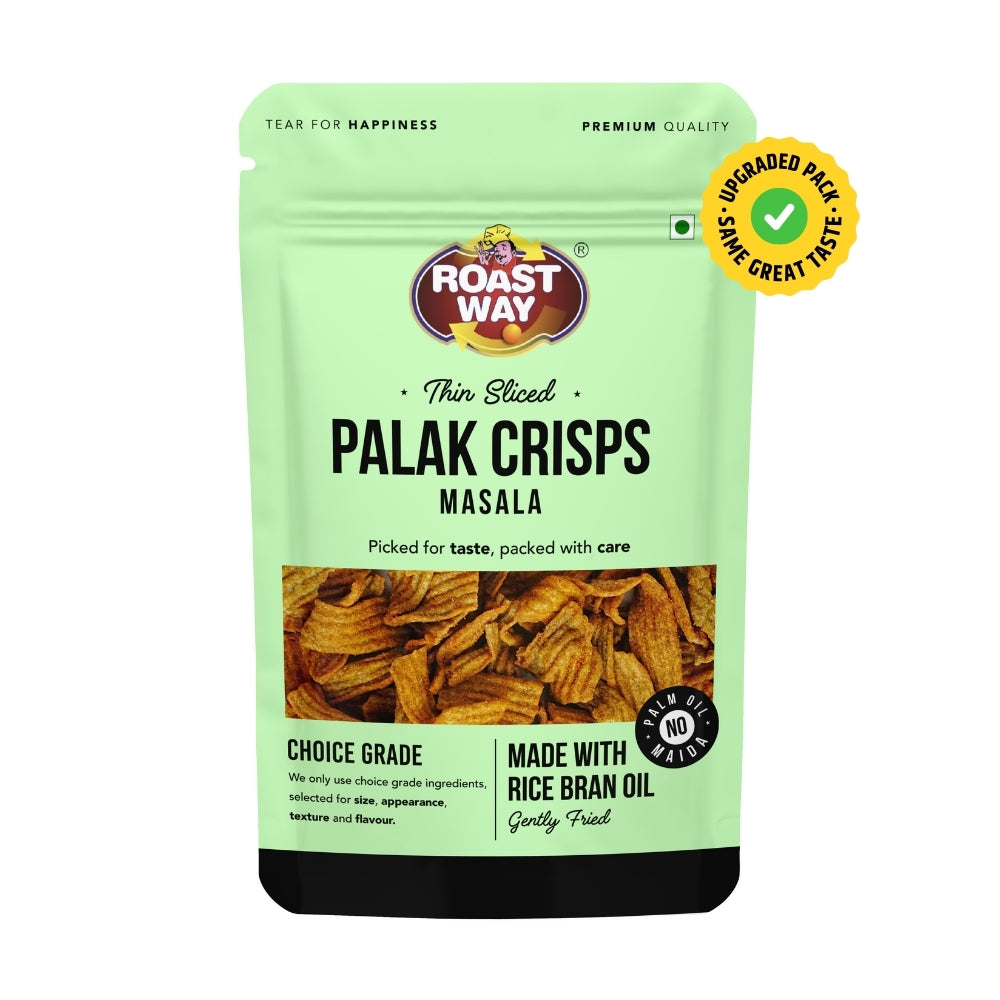 Palak Chips Masala – Crispy & Crunchy Spinach Chips (150 g)