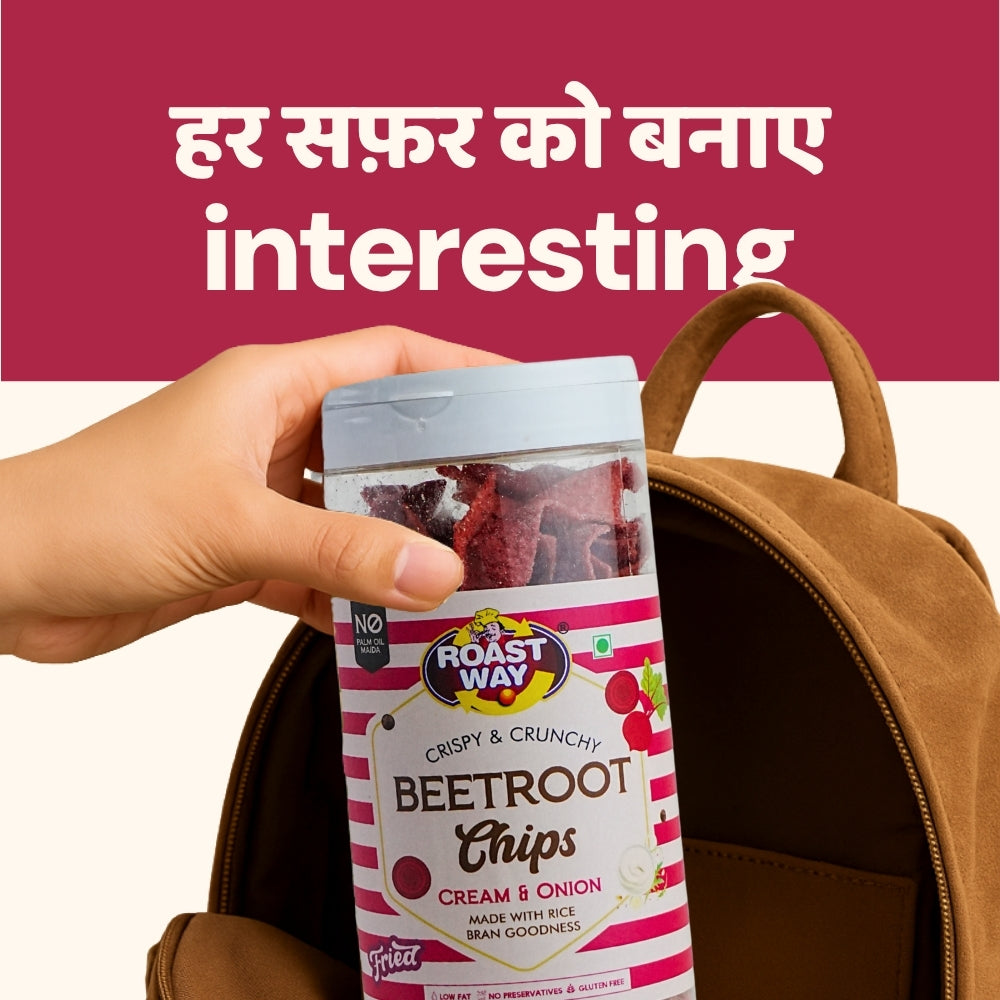 Beetroot Chips (Cream & Onion) – Crispy and Crunchy (150 g)