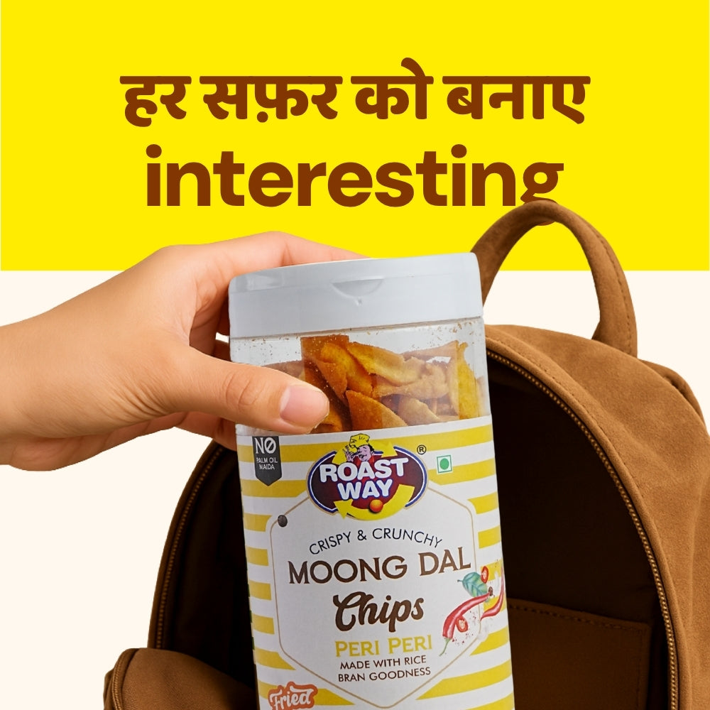 Moong Dal Chips (Peri Peri) - High Protein, Fiery & Crunchy (150 g)