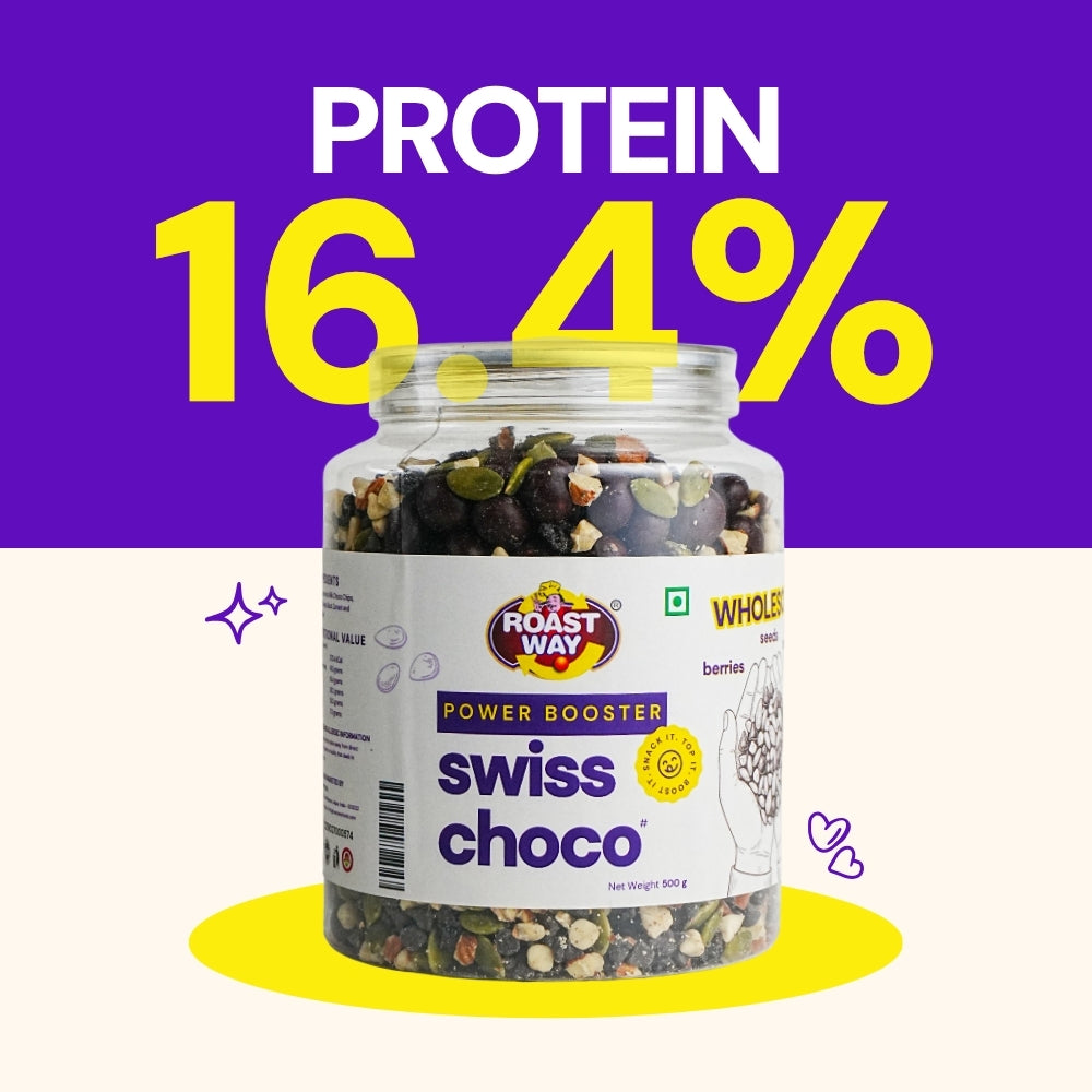 Swiss Choco Power Booster – Roasted Nuts, Seeds & Chocolate Mix (500 g)