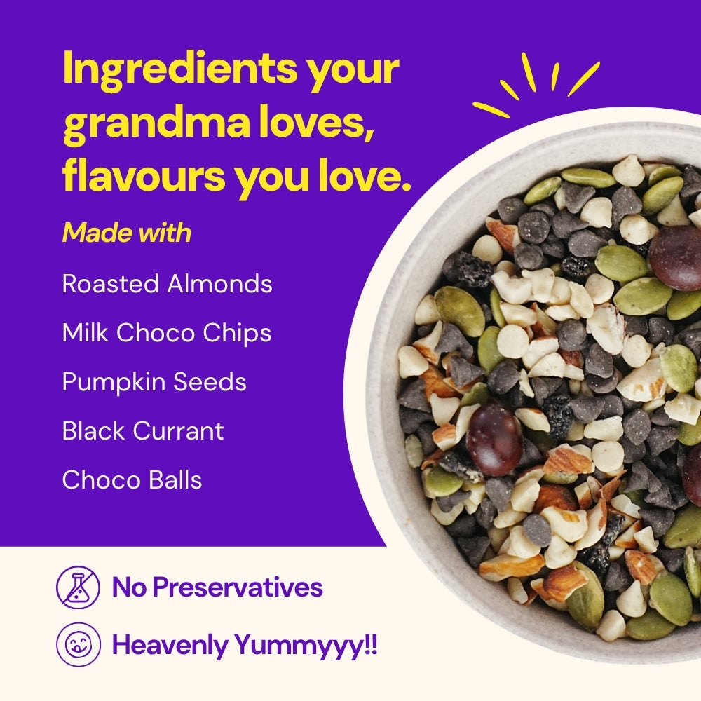 Swiss Choco Power Booster – Roasted Nuts, Seeds & Chocolate Mix (500 g)