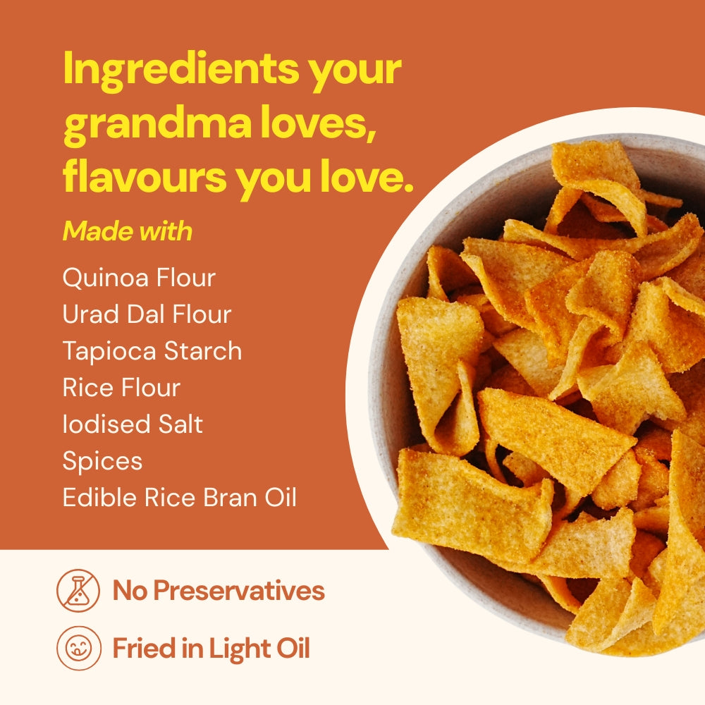 Quinoa Chips (Peri Peri) - Spicy, Crispy & Wholesome (150 g)
