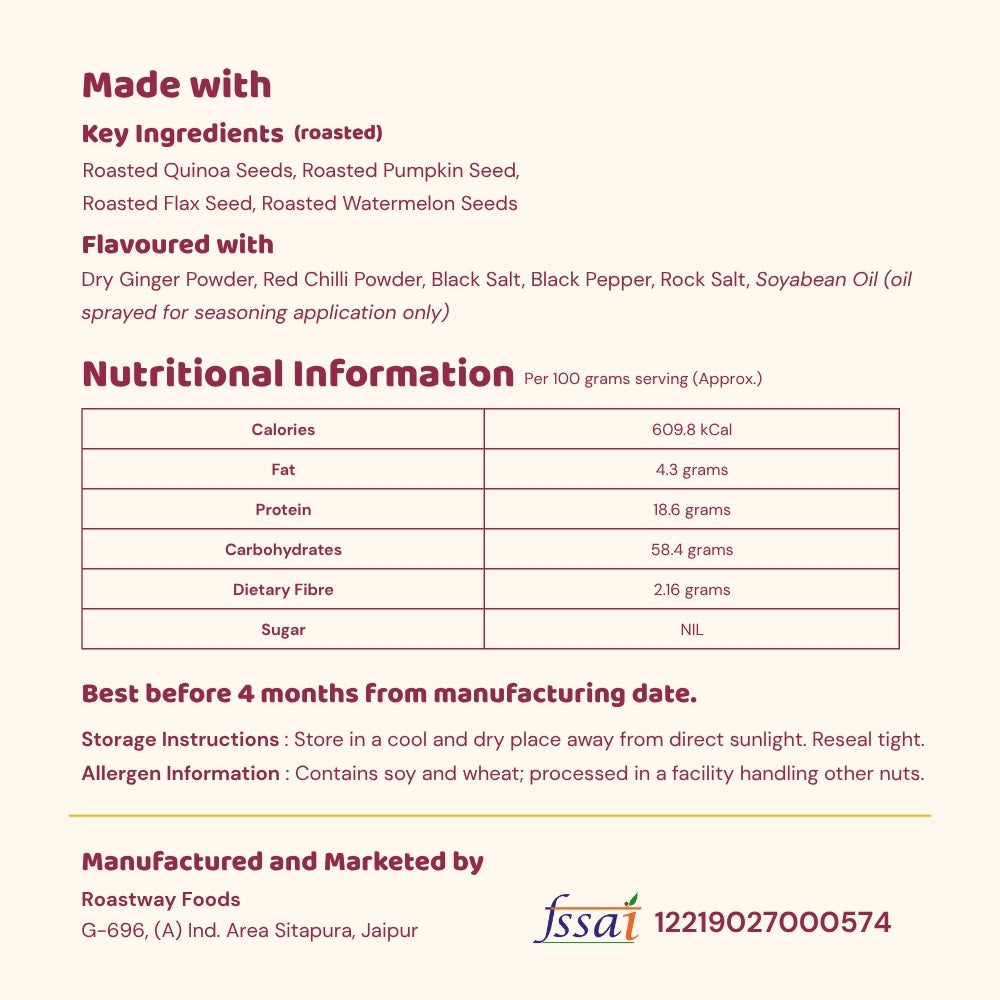 Roasted Seeds Mix (Superfood Snack) – 400g