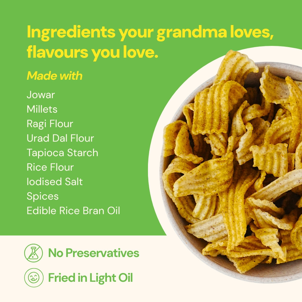 Millet Chips (Mint Flavour) – Light, Crunchy & Refreshing (150 g)