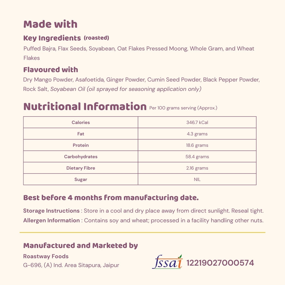 Oats Alsi Mix (Roasted) - 400g