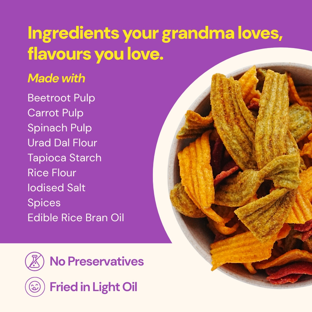 Mix Veg Chips Masala – Crispy and Crunchy (150 g)