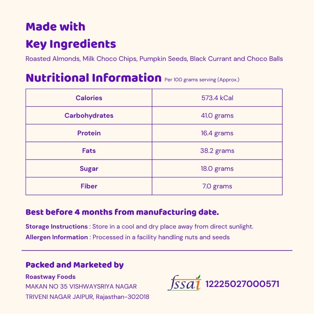 Swiss Choco Power Booster – Roasted Nuts, Seeds & Chocolate Mix (500 g)