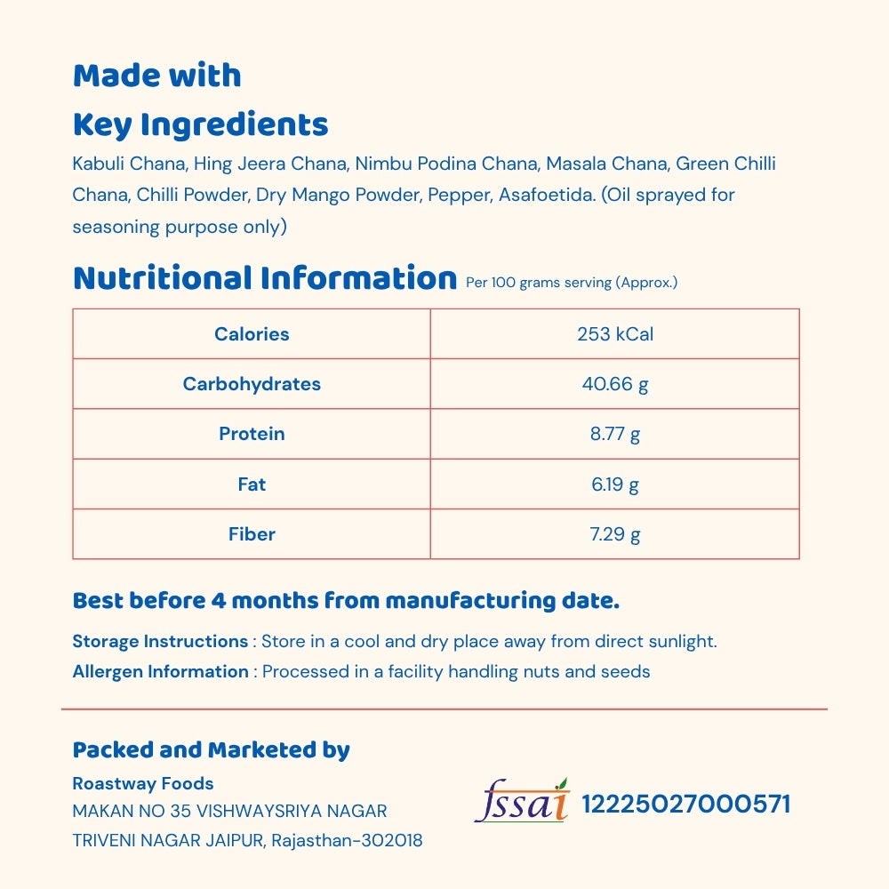 Bombay Chana Chaat Power Booster – 5 Varieties of Roasted Chana (400 g)